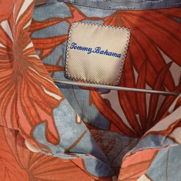 Tommy Bahama Men's Short Sleeve Tropical Print Button Down SZ L - Picture 3 of 8
